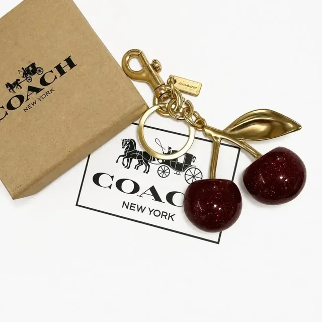 Cherry Bag Charm with Brand Box - Red