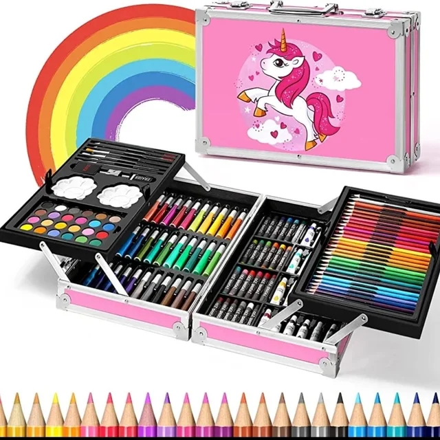 Colouring Kit, 👌 👍145 Pcs Profesional 🎨 🖼 Art Set For Kids, Best 👌 Gift Set