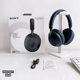 Sony Extra Bass Headphones WH- 1000XM5 , With 3D Cotton Earpads - Black