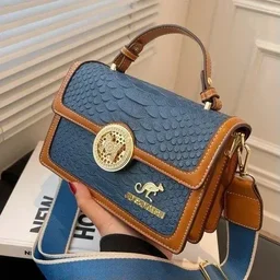 Fashion Luxury Crossbody Shoulder Hand Bag + Sling Bag - Blue