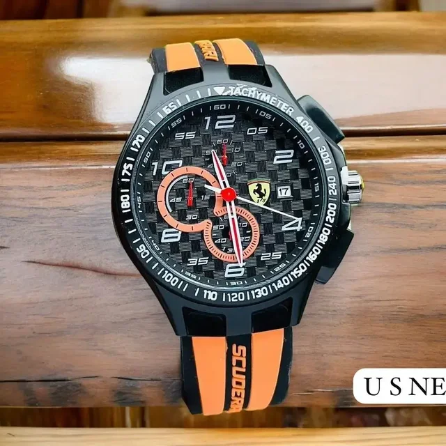 👍 🖤FERRARI New Arrival’s New King Premium Swiss new style Boy's Sporty Watch - Red