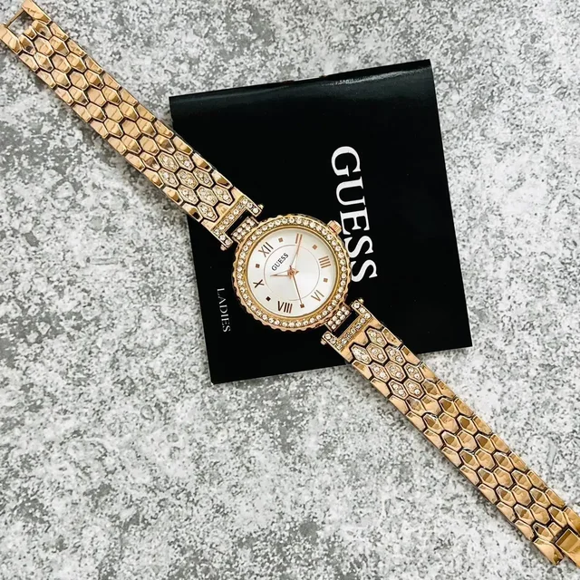 Guesss Festival, Occassion Women's Diamond Watch - White