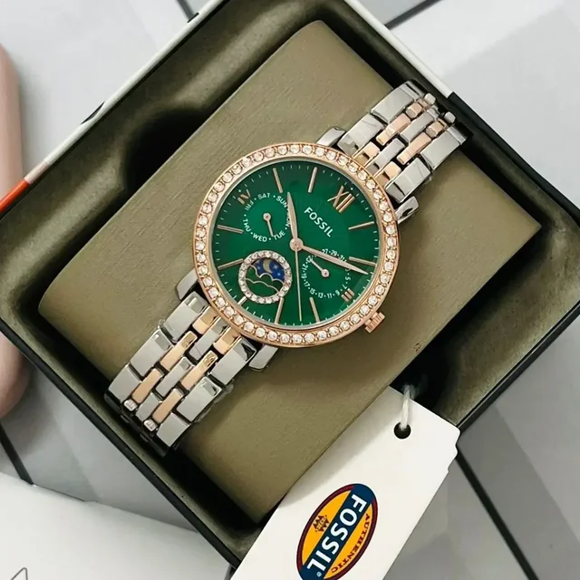 *Fossil Jaqueline’s CHRONOGRAPH SUN MOON For Her* women's Fashion Trendins - gold