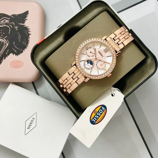 *Fossil Jaqueline’s CHRONOGRAPH SUN MOON For Her* women's Fashion Trendins - gold
