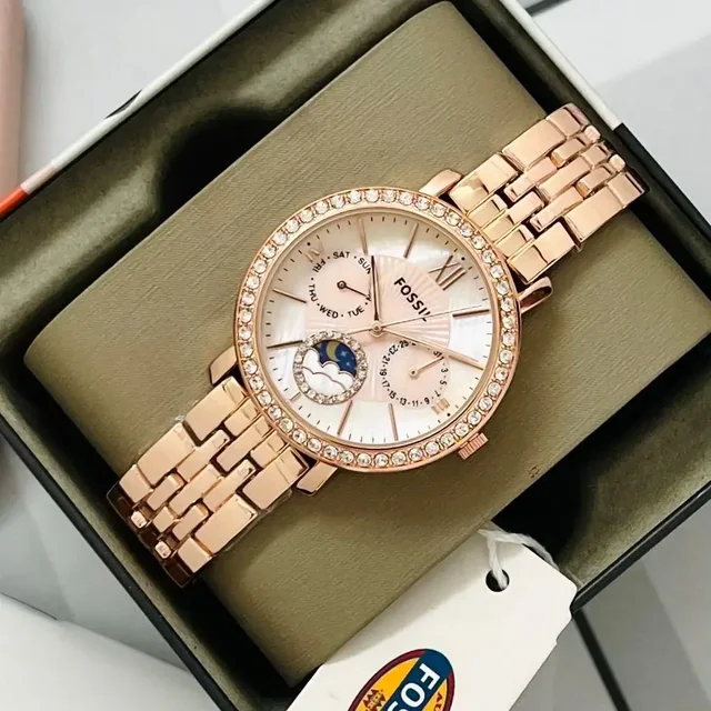 *Fossil Jaqueline’s CHRONOGRAPH SUN MOON For Her* women's Fashion Trendins - gold