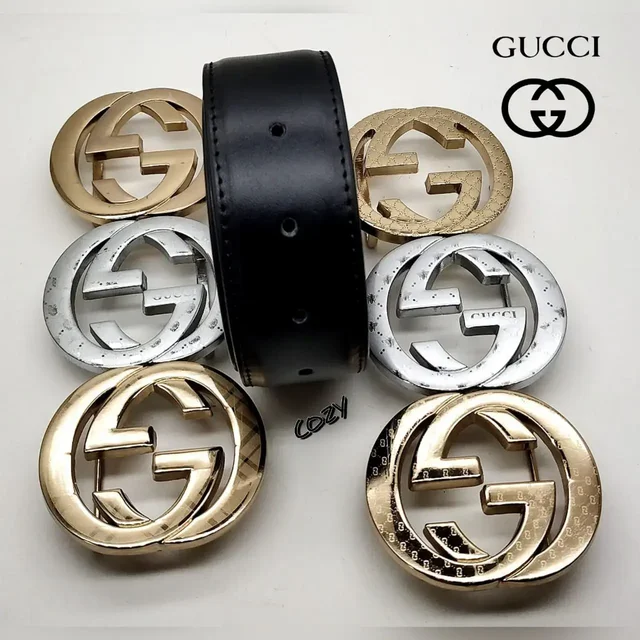Gucci 40mm Reversible Belt Double Print Strap - Black