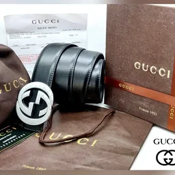 Gucci 40mm Reversible Belt Double Print Strap - Black