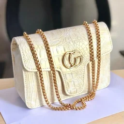 GUCCI Gucci Croco Buy One Get One Freee Sling Bag - White