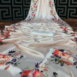 Heavy Devsena Soft Silk Saree Beautiful 4D Effect Digital Print Official Saree - Black