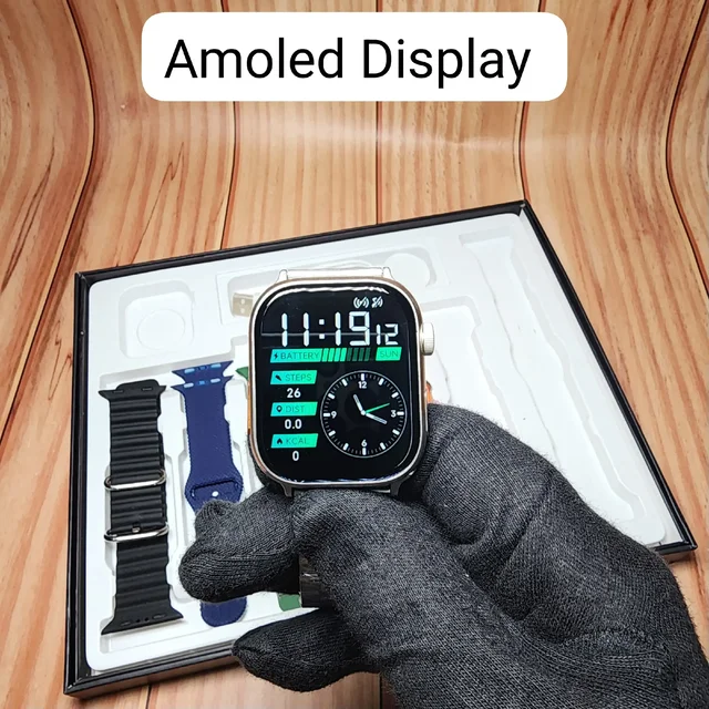 Hello 7 In 1 Smart watch Combo Pack - Black