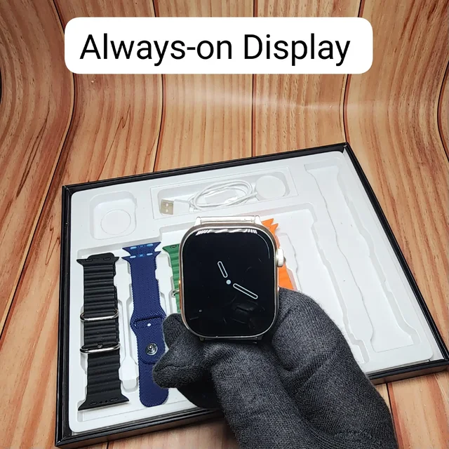 Hello 7 In 1 Smart watch Combo Pack - Black