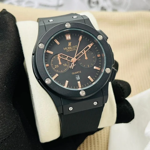 Hublot Men’s Watch – Luxury Sporty Timepiece - Black