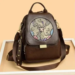 Imported backpack for Girls - #brown