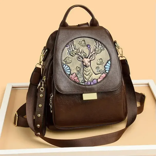 Imported backpack for Girls - #brown