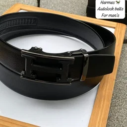 Imported Leather Belt for Men Hermes - Black