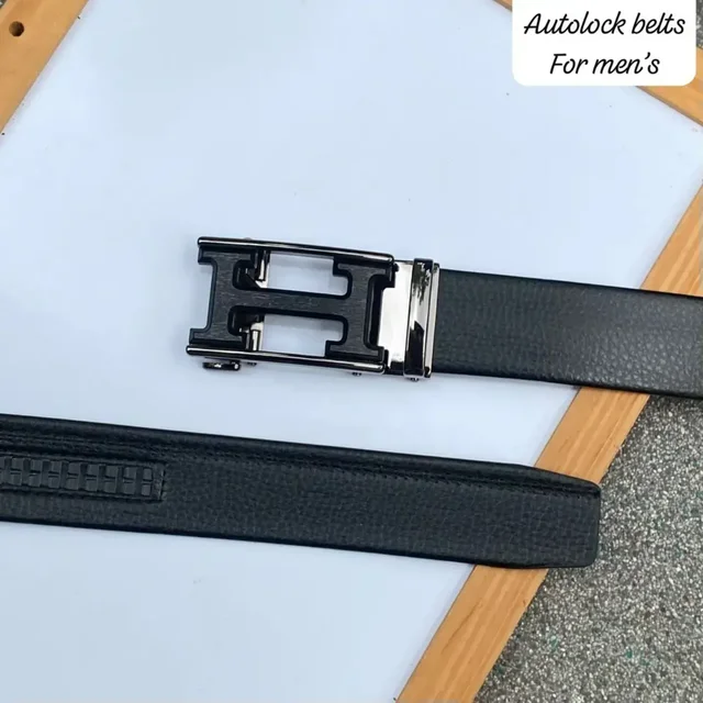 Imported Leather Belt for Men Hermes - Black