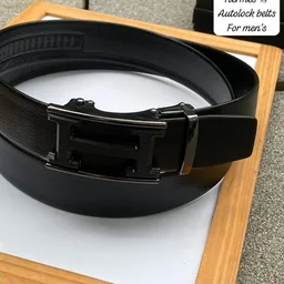 Imported Leather Belt for Men Hermes - Black