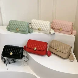 Imported Very Stylish Sling Bag With Broad Belt - Red