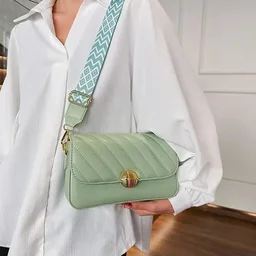 Imported Very Stylish Sling Bag With Broad Belt - Red