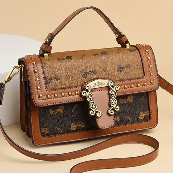 Imported women crossbody bag - Brown