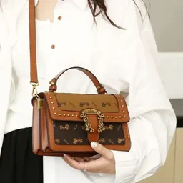 Imported women crossbody bag - Brown