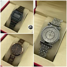 Ladies Watch 3-Piece Combo Super Sunday Sale - pink