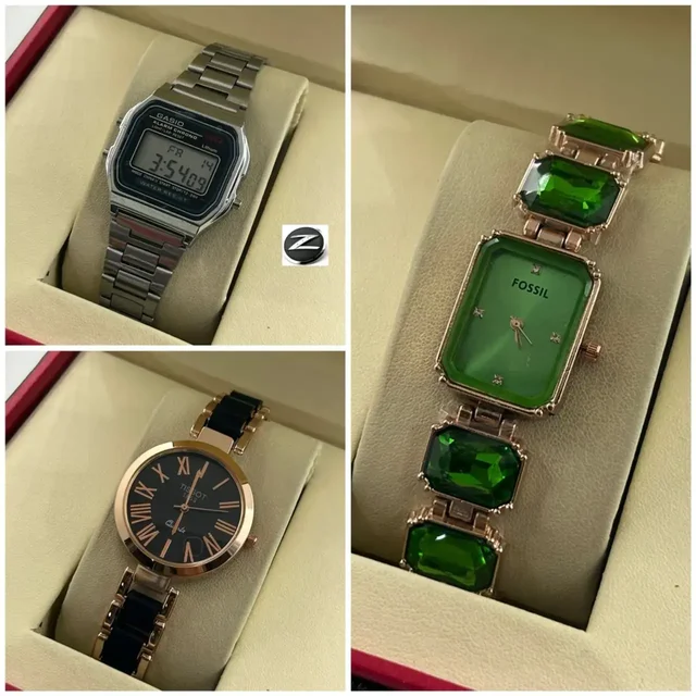 Ladies Watch 3-Piece Combo Super Sunday Sale - pink