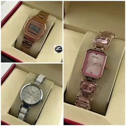 Ladies Watch 3-Piece Combo Super Sunday Sale - pink