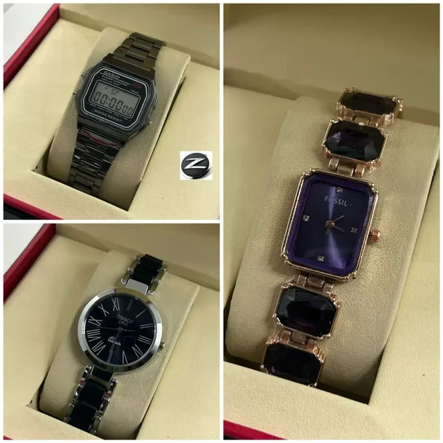 Ladies Watch 3-Piece Combo Super Sunday Sale - pink