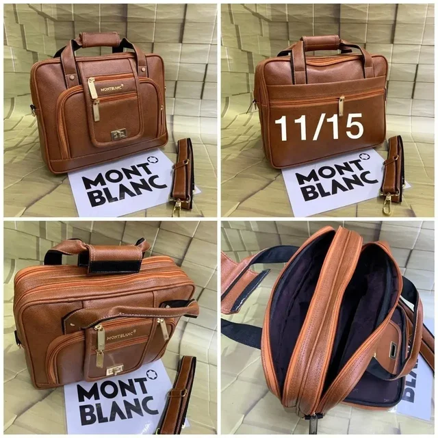 Leather Leptop Bag I'm Best Price - Black