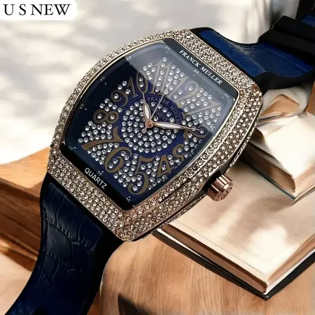 Franck muller Luxury Frank Muller Leather Diamond Addition In Best Price - White