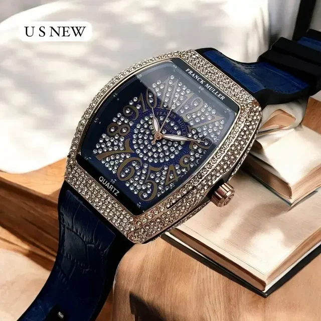 Franck muller Luxury Frank Muller Leather Diamond Addition In Best Price - White