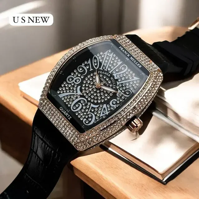 Franck muller Luxury Frank Muller Leather Diamond Addition In Best Price - White