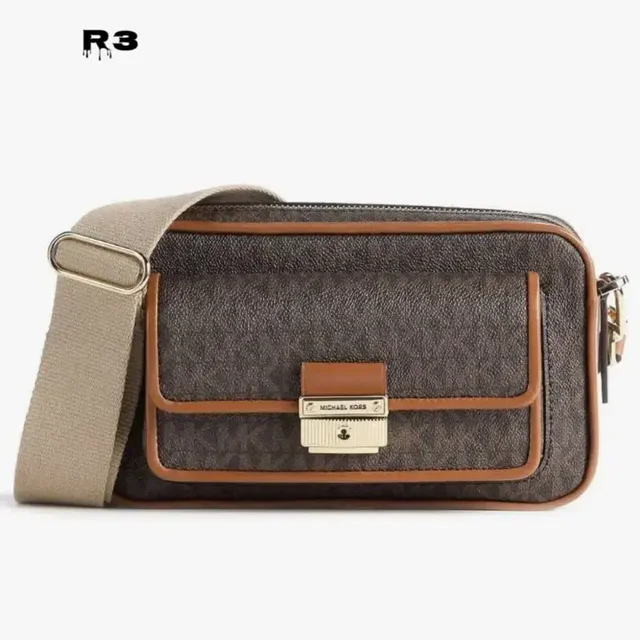 michael kors bradshaw crossbody showroom quality bag - brown