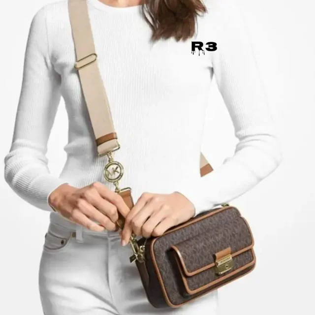 michael kors bradshaw crossbody showroom quality bag - brown