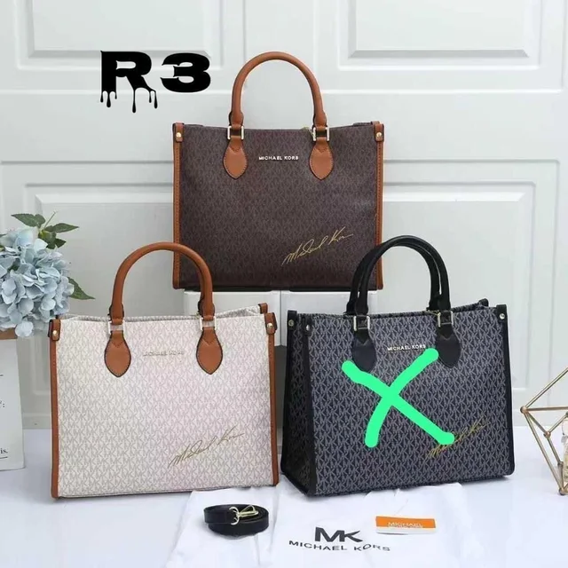 Mk Michael Kors Luxury Bag – 12A Quality with Dust Cover - dark brown