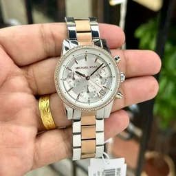 Michael Kors Ritz Cute rose gold Pink white gold Chronograph Collection - gold