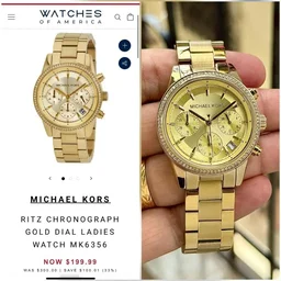 Michael Kors Ritz Cute rose gold Pink white gold Chronograph Collection - gold