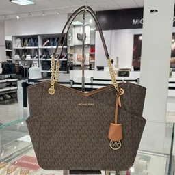 Michael Kors Zig Zag Jet Set Large Shoulder Tote Bag Premium Quality - white
