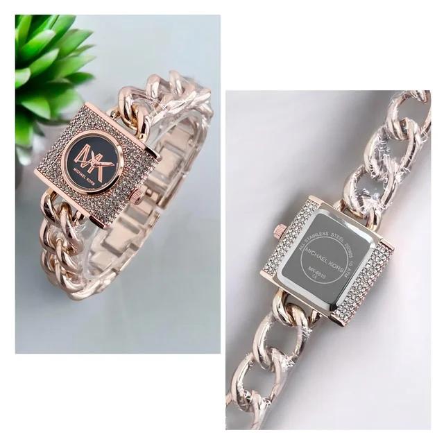 Mk Diamond Premium Watch For Womens - rosegold