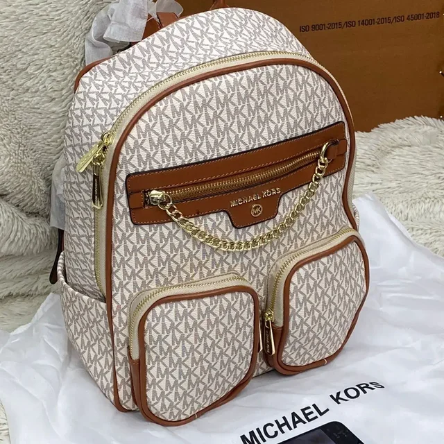 Mk Super 👌 Showroom Quality Backpack 🎒 👌 For Quality Lovers - coffee brown
