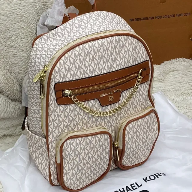 Mk Super 👌 Showroom Quality Backpack 🎒 👌 For Quality Lovers - coffee brown