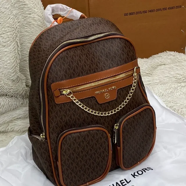 Mk Super 👌 Showroom Quality Backpack 🎒 👌 For Quality Lovers - coffee brown