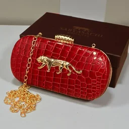 New croco sabya sachi clutch for party use and gifting - Black