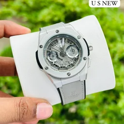 Hublott New Slim Moddle Sporty Trending Sttap Watch For Men's - Orange