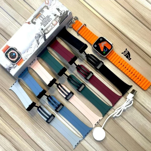 New Smart Watch Ultra 8 With 6 Extra Additional Colour Strap