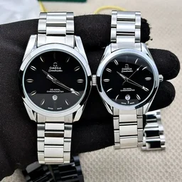 Omega Couple Watch Best Anniversary Gift - Black