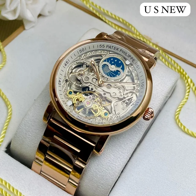 Patek Phillips Patek Philippe Skeleton Watch – Luxury Automatic Design - Gold 2