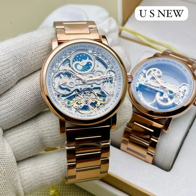 Patek Phillips Patek Philippe Skeleton Watch – Luxury Automatic Design - Gold 2