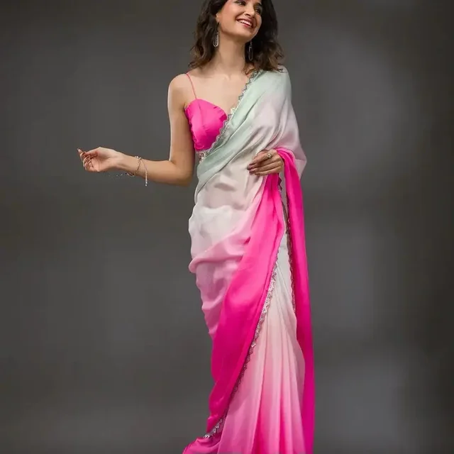 *Presenting You Most Beautiful Latest Crape Silk Saree Collection*